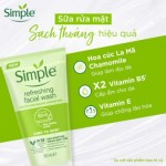 Sữa Rửa Mặt Simple Giúp Da Sạch Thoáng 150ml Kind To Skin Refreshing Facial Wash Gel