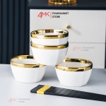 Bộ chén sứ viền vàng