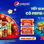Mẫu Tết 2025- Thùng 24 lon nước ngọt Pepsi Cola Sleek 245ml