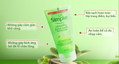 Sữa Rửa Mặt Simple Kind To Skin Refreshing Facial Wash Gel 150ml: Bí Quyết Giúp Da Sạch Thoáng