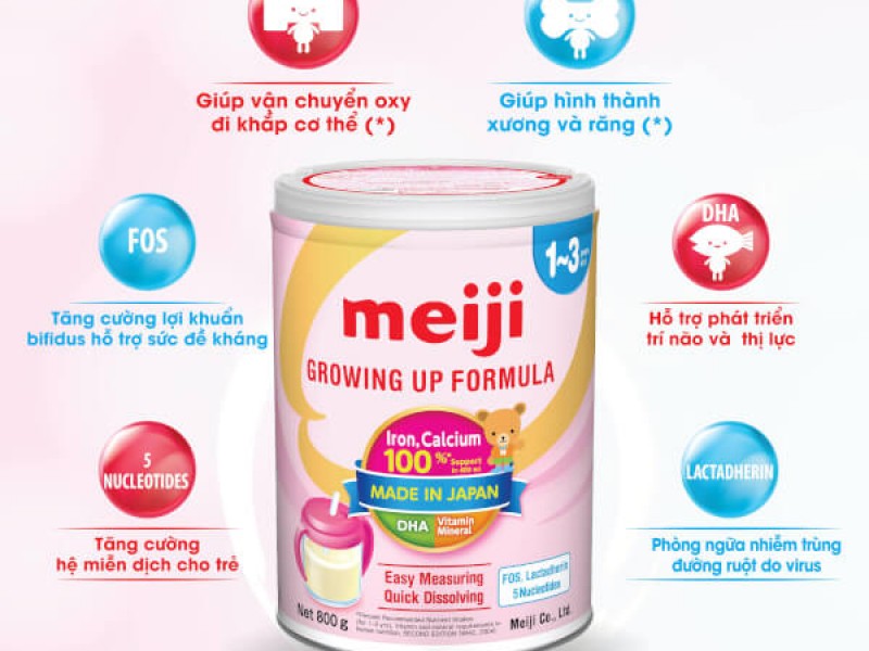 Sữa Meiji Growing up Formula 800g (12-36 tháng)