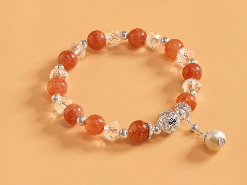 VÒNG SUNSTONE (PHỐI TRẮNG GIÁC)