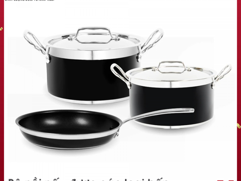 Bộ Nồi Chảo Màu Đen Hafele 