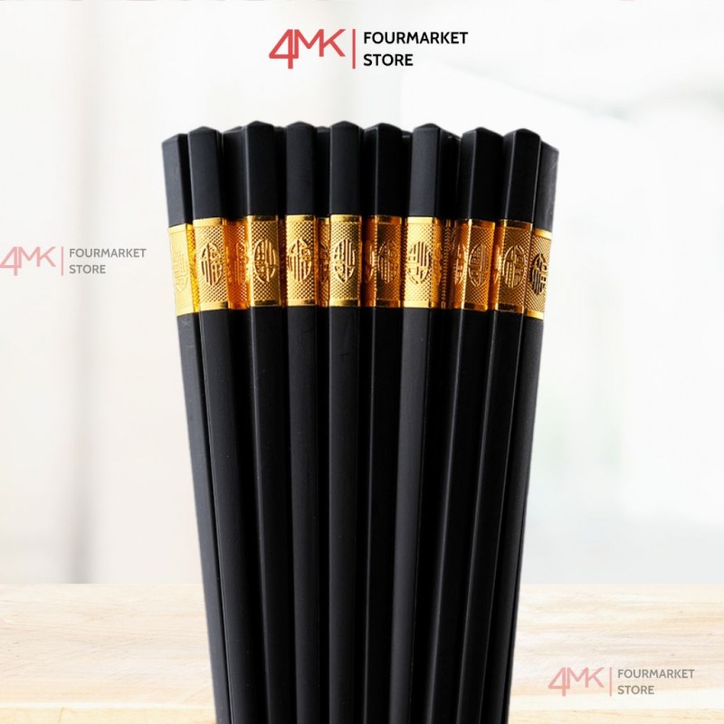 Bộ 10 đũa mạ vàng