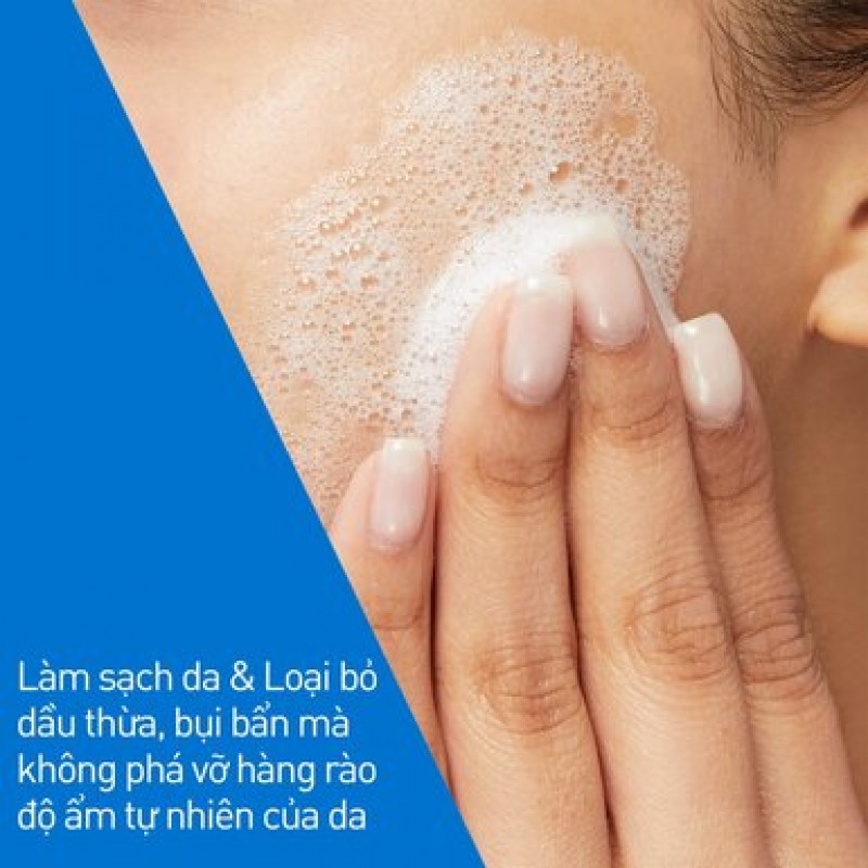 Sữa Rửa Mặt CeraVe Sạch Sâu Cho Da Thường Đến Da Dầu 473ml Foaming Cleanser