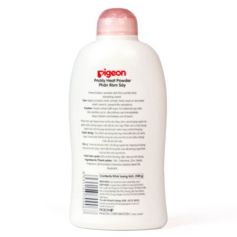 Phấn rôm sảy Pigeon nắp màu 200g