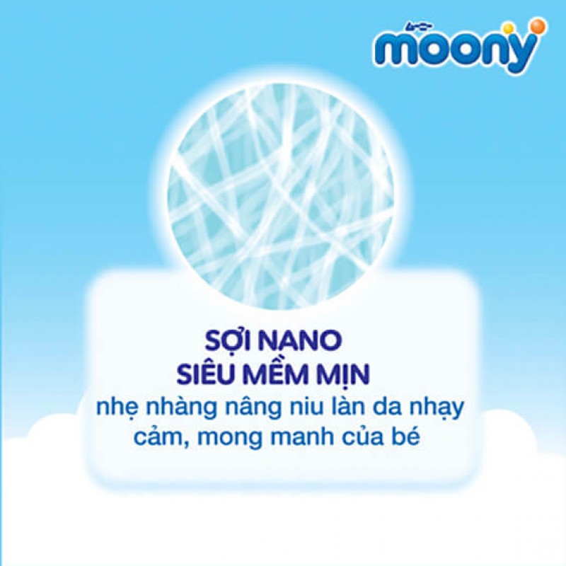 Bỉm tã dán Moony size S, 84 miếng (4-8kg)