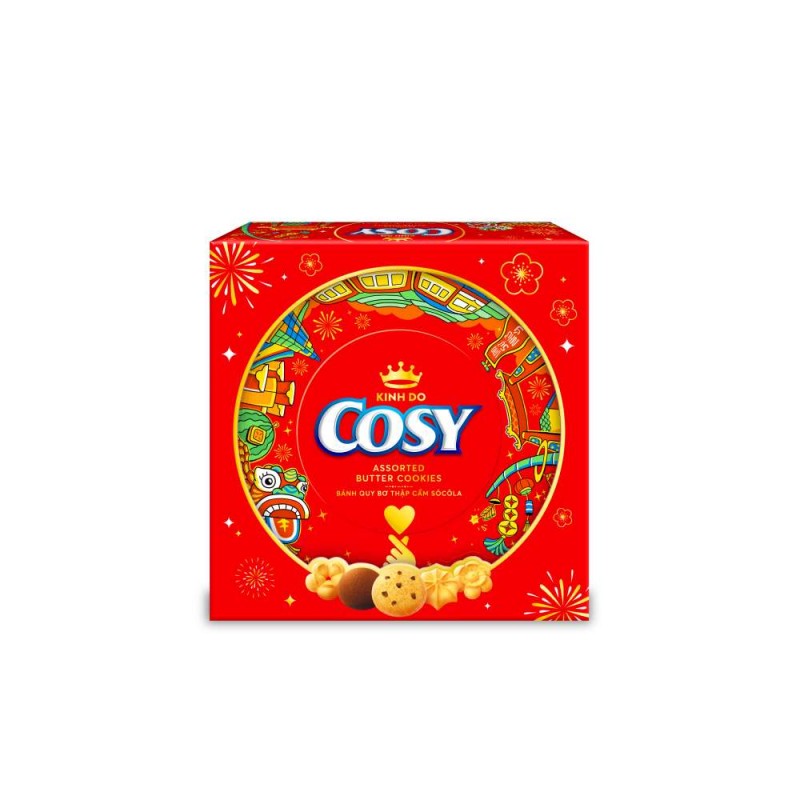 Bánh quy Cosy socola hộp thiếc đỏ 546g – Tết