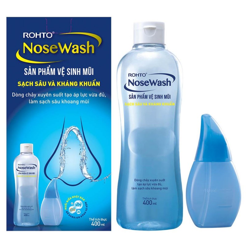 Dung dịch rửa mũi Nose Wash 400 ml (chai + dụng cụ)