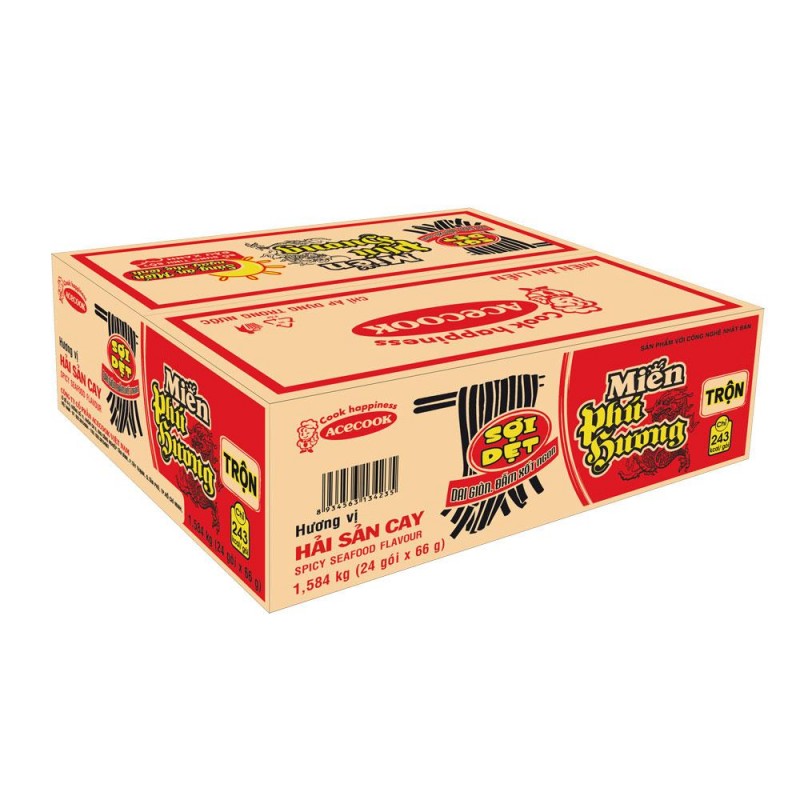 Miến trộn Phú Hương hải sản cay 24 x 66g
