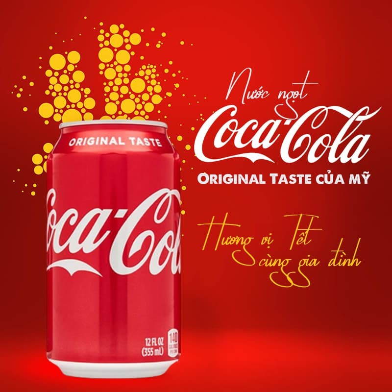 Thùng 24 lon nước ngọt Coca Cola vị nguyên bản 320ML